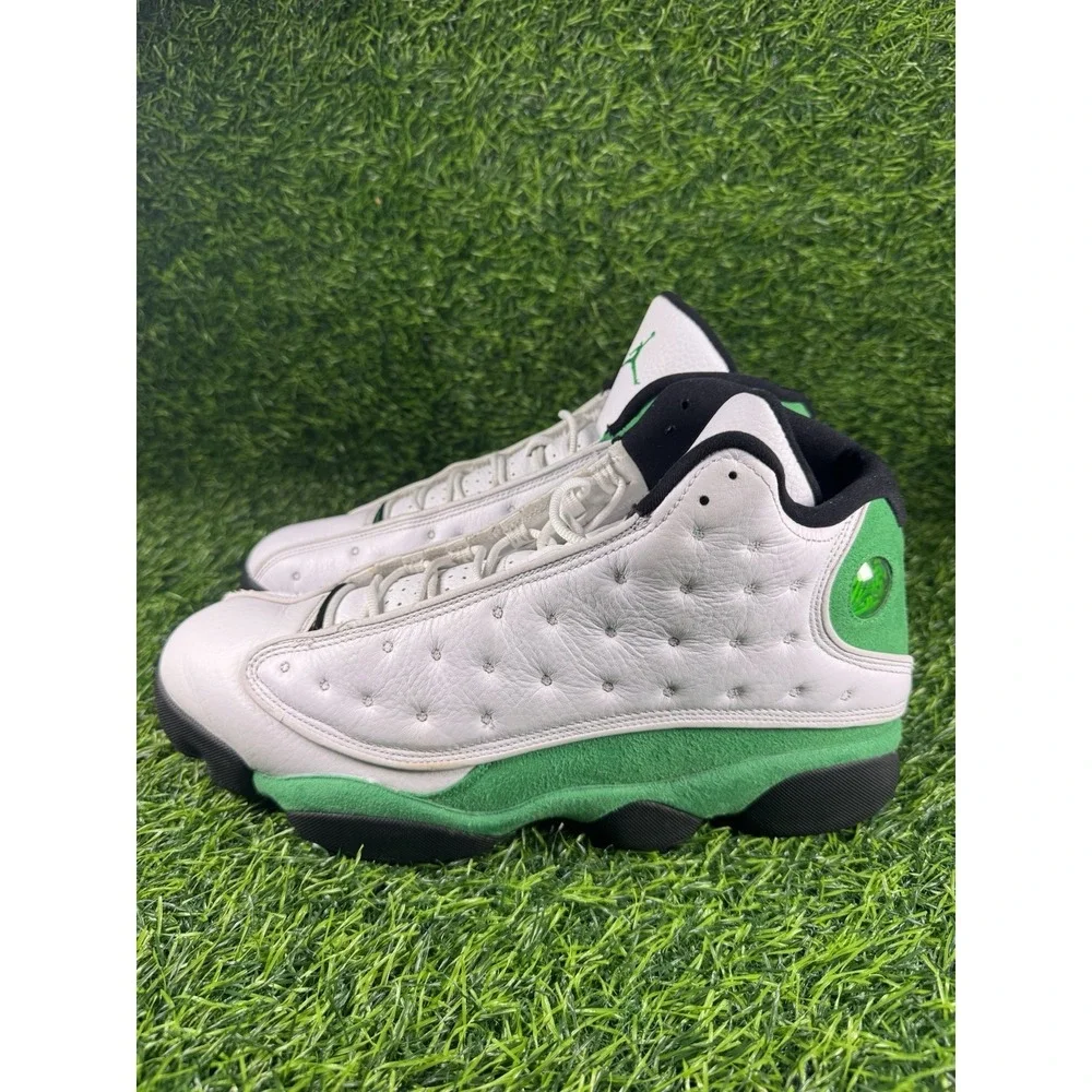 Pre-Owned Jordan Retro 13 Lucky Green Mens Size 13 With Box